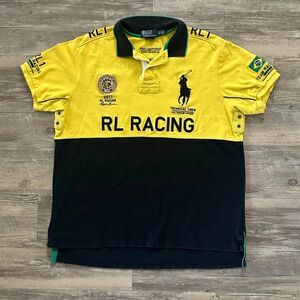 Vintage Polo Ralph Lauren RL1 Racing Brazil Rugby Shirt Size XXL